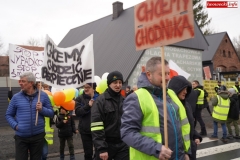 Blokada drogi krajowej - protest w Chmieleniu 14