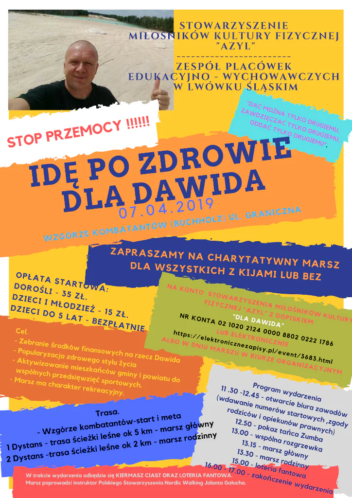 Idę po zdrowie dla Dawida. STOP PRZEMOCY 1 Idę po zdrowie dla Dawida