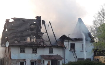 Pożar domu w Kotliskach