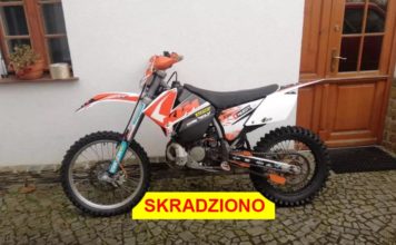 Skradziono motocykl KTM EXC 200