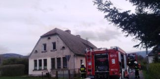 Pożar w budynku świetlicy wiejskiej w Krobicy