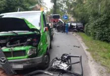 Zderzenie SUV-a z busem