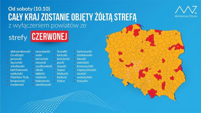 obostrzenia koronawirus żółta strefa