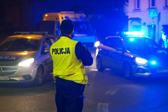 policja protest