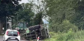 Przyczepa w rowie