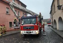 Pożar w centrum Lubomierza