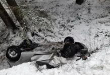 Straciła panowanie. Auto dachowało