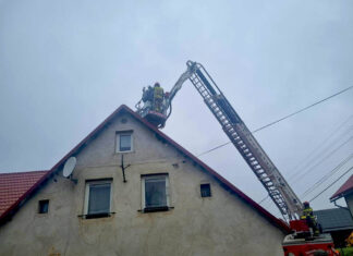 pożar sadzy komin Lubomierz 1