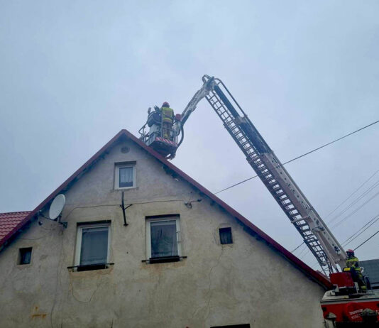 pożar sadzy komin Lubomierz 1