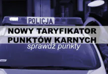 nowy taryfikator punktów karnych