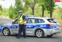 policja radiowóz kontrola drogowa