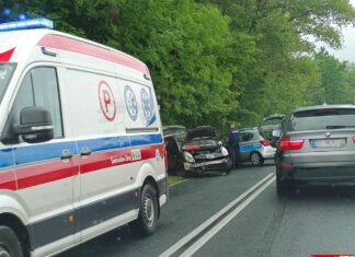 wypadek Mroczkowice Nissan Note