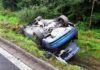 Dachowanie na DK30 feralny zakręt Radoniów
