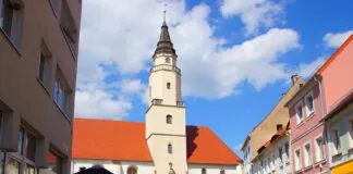 Gryfów Śląski ulica Bankowa kościół