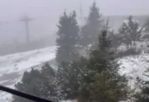 Zima dotarła Stóg Izerski