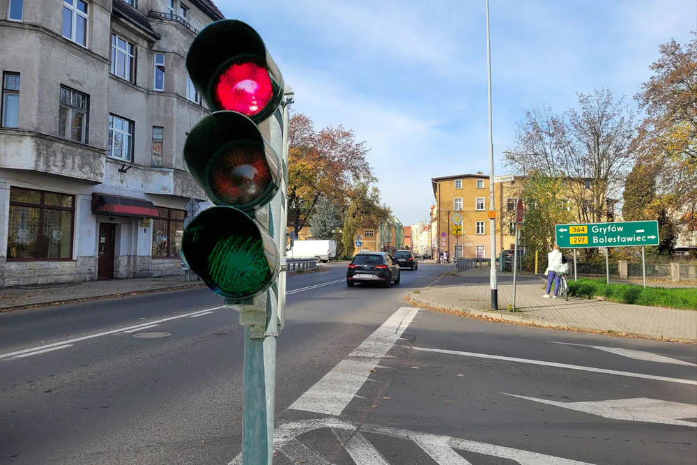 Lwowek Slaski sygnalizacja swietlna 1