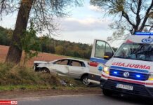 Wypadek na drodze pomiędzy Lwówkiem Śląskim a Gryfowem Śląskim