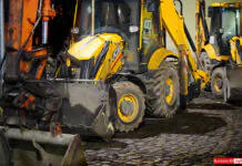 koparka remont drogi