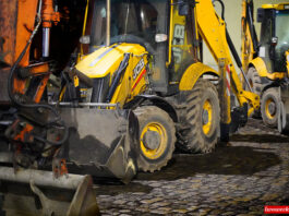 koparka remont drogi