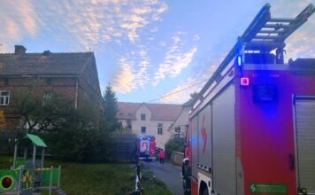 Pożar w budynku szkolnego internatu