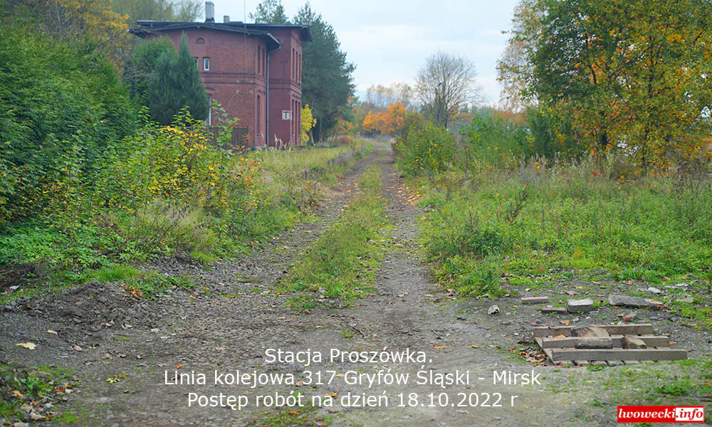 stacja proszowka Gryfow Slaski Mirsk linia kolejowa