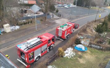 Poranny pożar w centrum Lubomierza
