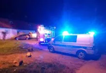 Strażacy z połowy powiatu dysponowani do nocnego pożaru