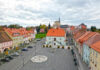 Lubomierz rynek ratusz dron