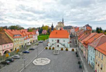 Lubomierz rynek ratusz dron