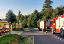 Rowerzysta uległ poważnemu wypadkowi