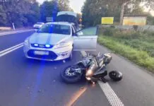 Uciekał na skradzionym motocyklu. Wideo