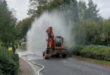 Koparka uszkodziła gazociąg