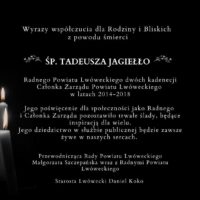 kondolencje Powiat Tadeusz Jagiełło