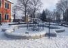 zakaz kąpieli w fontannie z czaplą Lwówek Śląsski 1
