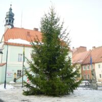 Lubomierski rynek przyozdobiła choinka