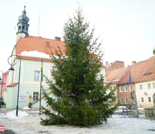 Lubomierski rynek przyozdobiła choinka