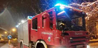 pogotowie straż pożarna zima Świeradów