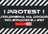 baner protest blokada drogi 297