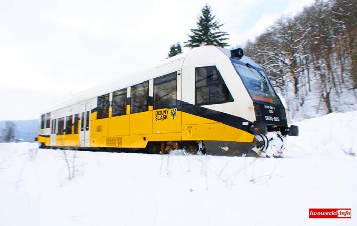 zima pociąg szynobus tory zima pociąg szynobus tory