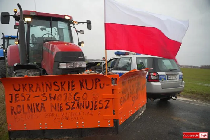 Strajk rolników 2024 Radoniów Gryfów DK30 05