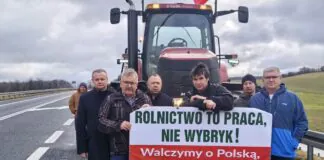 Rolnicy z powiatów lwóweckiego i lubańskiego blokują drogę krajową