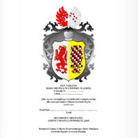 akt nadania tytuł Honorowy Obywatel Gminy i Miasta Lwówek Śląski