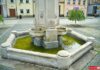 Wleń pomnik Gołębiarki fontanna sinice
