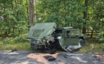 Zderzenie Passata z Humvee