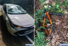 Potrącony przez samochód rowerzysta trafił do szpitala