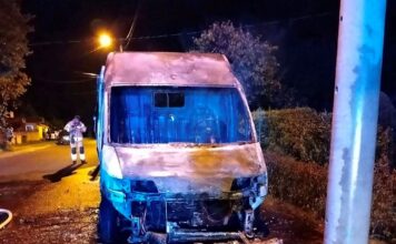 pożar samochodu Gryfów Partyzantów 1