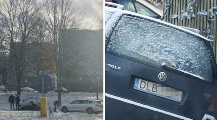 Sypnęło śniegiem. Samochody w rowach