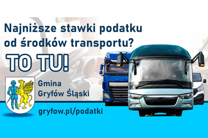 najniższe stawki podatku od środków transportu w Polsce Gryfów