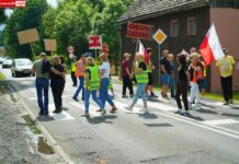blokada drogi krajowej protest Chmieleń DK30 16