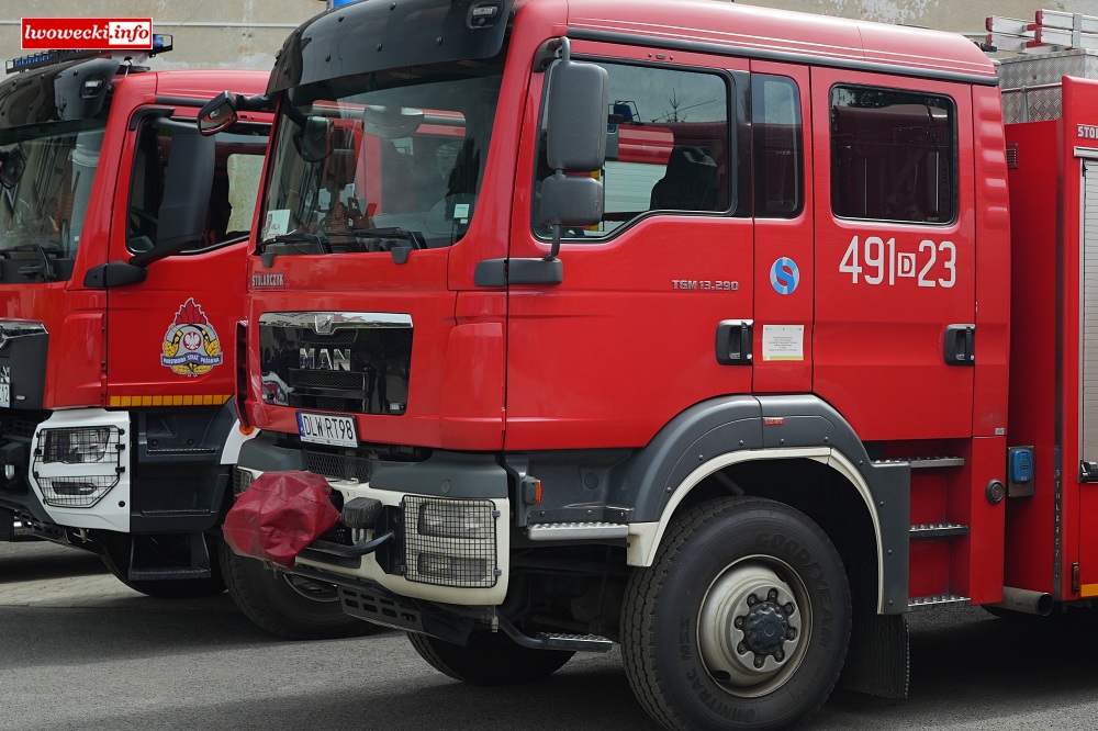 Pożar samochodu na drodze krajowej